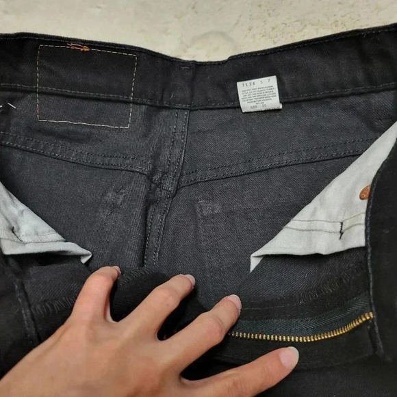Vintage Levi’s 921 15921 Orange Tab Tapered Fit Black Mom Jeans Made USA Size 6 - Picture 8 of 9